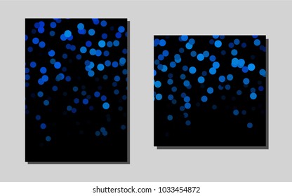 Dark BLUEvector layout for Leaflets. Web interface on abstract background with colorful gradient. The pattern can be used for any ad, booklets.