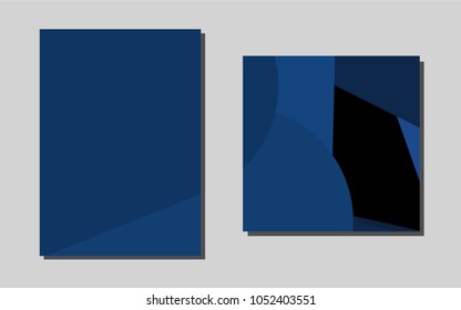 Dark BLUEvector layout for Leaflets. Web interface on abstract background with colorful gradient. Beautiful design for cover of notepads.