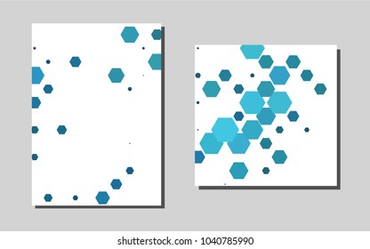 Dark BLUEvector pattern for posters. Abstract booklet on colored background with gradient. The pattern can be used for any ad, booklets.