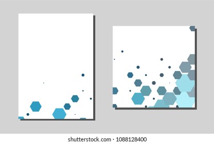 Dark BLUEvector pattern for posters. Abstract booklet on colored background with gradient. Beautiful design for cover of notepads.