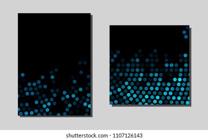 Dark BLUEvector pattern for posters. Abstract booklet on colored background with gradient. Completely new template for your brand book.