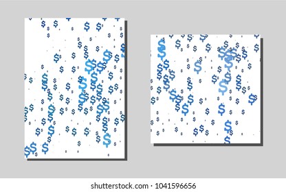 Dark BLUEvector pattern for posters. Blurred decorative design in abstract style with textbox. Beautiful design for cover of notepads.