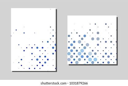 Dark BLUEvector pattern for posters. Booklet with textbox on colorful abstract background. Completely new template for your brand book.