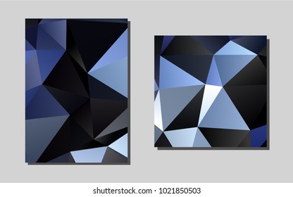 Dark BLUEvector template for landing pages. Beautiful colored sample in A4 size. New design for a poster, banner of your website.