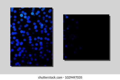 Dark BLUEvector template for landing pages. Beautiful colored sample in A4 size. Beautiful design for cover of notepads.