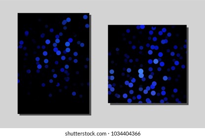 Dark BLUEvector template for landing pages. Glitter abstract design concept with text box. Pattern for ads, leaflets, labels of your business.