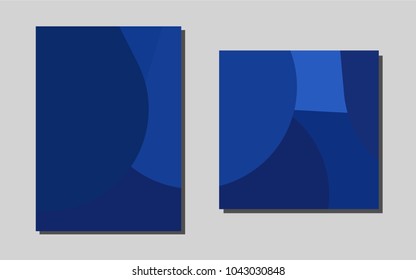 Dark BLUEvector template for landing pages. Blurred decorative design in abstract style with textbox. Pattern can be used as a template for calendars.