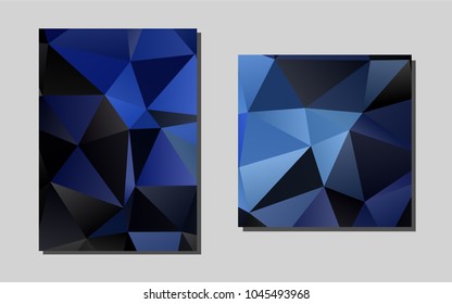 Dark BLUEvector template for landing pages. Blurred decorative design in abstract style with textbox. Pattern for ads, leaflets, labels of your business.