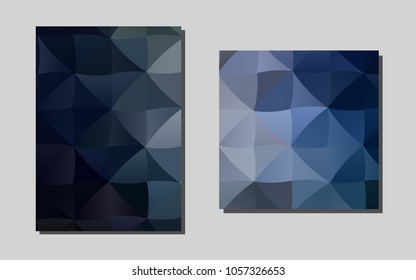 Dark BLUEvector template for landing pages. Blurred decorative design in abstract style with textbox. The pattern can be used for any ad, booklets.
