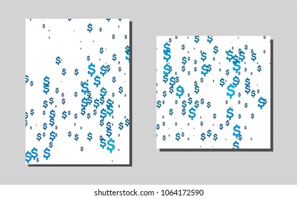 Dark BLUEvector template for landing pages. Abstract booklet on colored background with gradient. Pattern for beautiful business cards, folders.