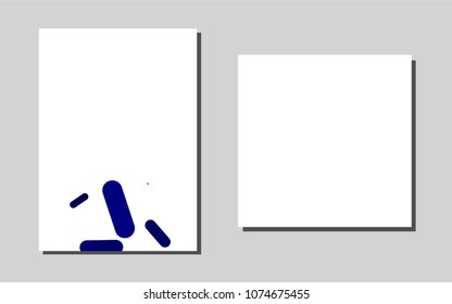 Dark BLUEvector template for landing pages. Abstract booklet on colored background with gradient. Pattern for ads, leaflets, labels of your business.