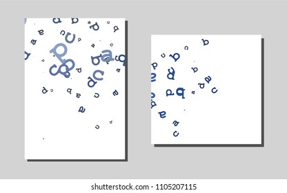 Dark BLUEvector template for landing pages. Beautiful colored sample in A4 size. Pattern can be used as a template for calendars.