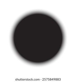 dark blurred circular eclipse black design vector illustration isolated on white background