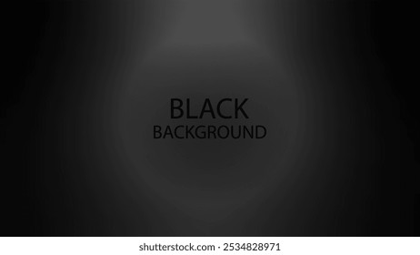 Dark blurred gradient background. Gray circle gradation. Design for Template, Social Media, Trendy, Vintage, Brochure, Banner