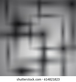 Dark blurred lines on the gray abstract background. Vector illustration.