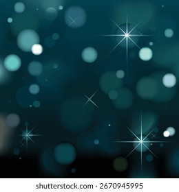Dark blurred shining bokeh background