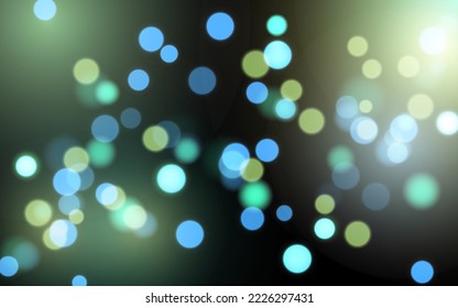 El fondo abstracto de la luz suave del bokeh oscuro, el Vector capta 10 ilustraciones partículas de bokeh, Decoración del fondo