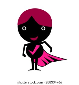 dark boy vector with check sign
