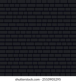 Dark brick wall background. Minimal brick wall design element for a banner, wallpapper, background