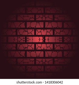 Dark brick wall design vector