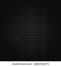 Dark brick wall pattern featuring uniform, horizontally aligned rectangular bricks
