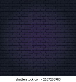 Dark brick wall vector background for neon inscriptions.