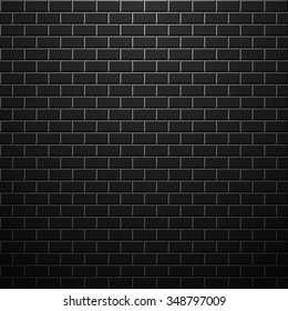 Dark brick wall. Vector background.