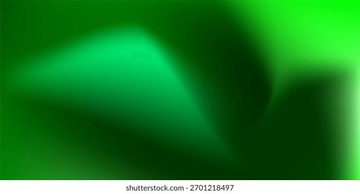 Gradiente dinámico verde oscuro y brillante. Fondo abstracto suave.