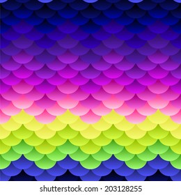 Dark and bright neon blobs enhanced seamless vector background