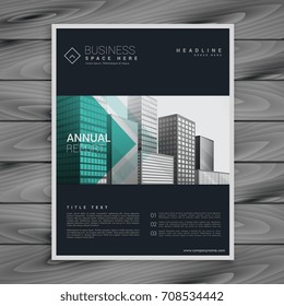 dark brochure flyer poster design template in a4 vector