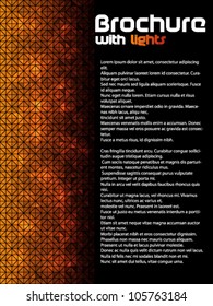 Dark brochure with lights