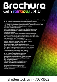 Dark brochure with rainbow lights