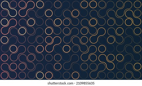 Dark Brown Abstract Geometric Mosaic Background Design, Circles and Metaballs Pattern in Editable Vector Format