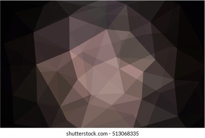 Dark brown abstract polygonal template. Shining illustration, which consist of triangles. A new texture for your design.