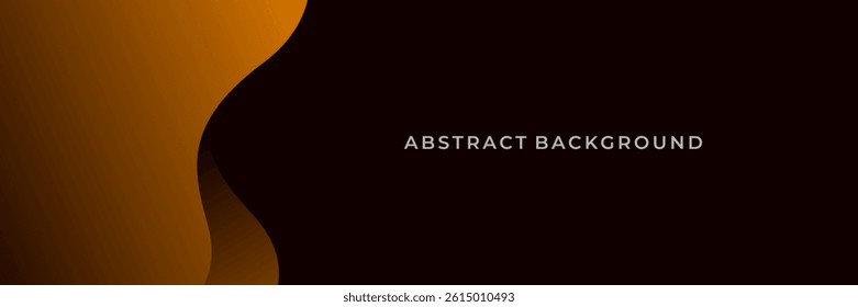 Dark Brown Abstract Wave Background with Company Logo Placeholder