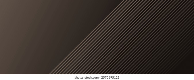 A dark brown background with diagonal striped texture. The background is sleek and modern, featuring a rich brown color scheme. Modern diagonal striped border background. Brown background vector.