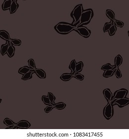dark brown background ethnic leaves Indian rock paintings