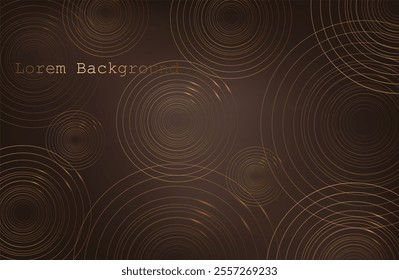 dark brown background with golden brown circles. modern background. vector illustration. eps 10