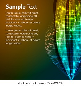 Dark brown blue Light Abstract Technology background for computer graphic website internet. text box. Brochure. card. 