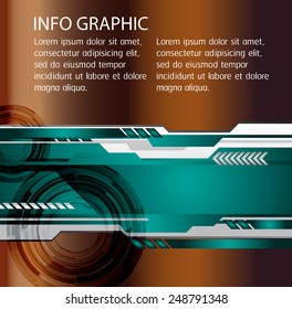 Dark brown blue Light Abstract Technology background for computer graphic website internet. text box. Brochure. card.