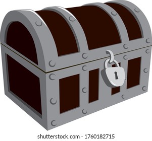 Dark brown chest png vector image