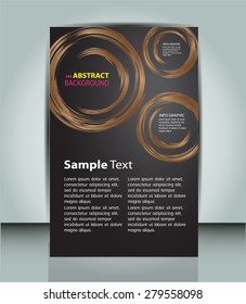 dark brown circle Light Abstract Technology background for computer graphic website internet and business. vector illustration. text box. Brochure. card. banner flyer magazine. Design label. black