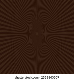  Dark brown color burst background. Vector illustration. Sun beam ray sunburst wallpaper. Chocolate bright backdrop. starburst wallpaper. Circus poster or placard