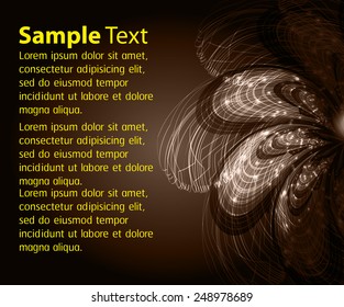 Dark brown color Light Abstract Technology background for computer graphic website internet and business. text box. Brochure. card. wave.