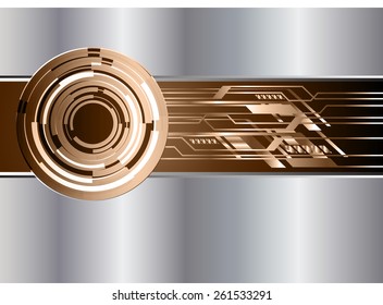 Dark brown color Light Abstract Technology background for computer graphic website internet. silver. circuit
