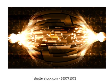 dark  brown color Light Abstract Technology background for computer graphic website internet and business. circuit. vector illustration. info graphics. spark, sparkle