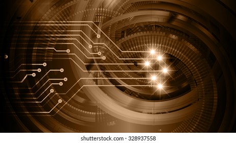 Dark brown color Light Abstract Technology background for computer graphic website internet and business.circuit.vector illustration.infographics. motion move.neon. pixel,