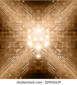 Dark brown color Light Abstract Technology background for computer graphic website internet business. vector illustration. infographics. motion move.neon. pixel. 