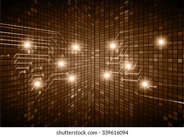 dark brown color Light Abstract Technology background for computer graphic website internet and business. circuit. vector illustration. abstract. infographics. motion move blur.neon. pixel