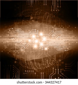 dark brown color Light Abstract Technology background for computer graphic website internet and business. circuit. illustration. digital. infographics. binary code background.